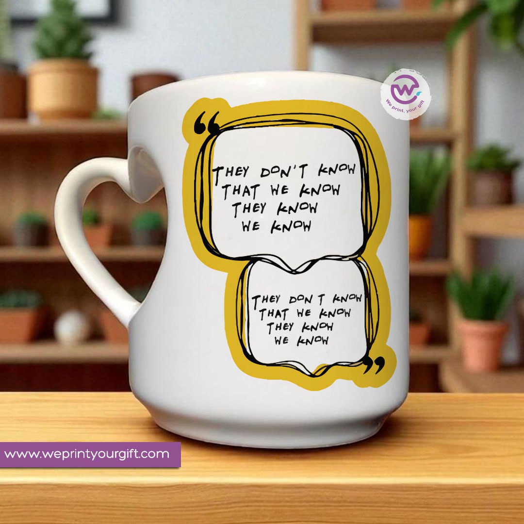 Heart handle ceramic mug- Friends