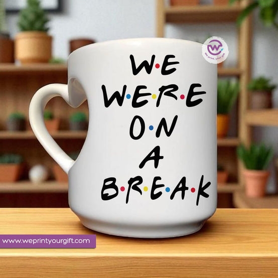 Heart handle ceramic mug- Friends