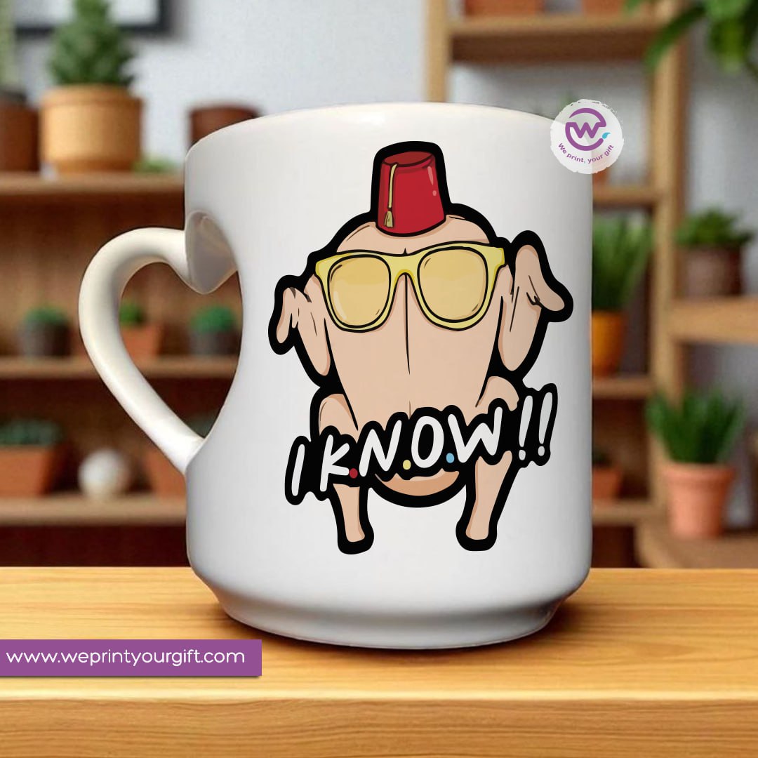 Heart handle ceramic mug- Friends