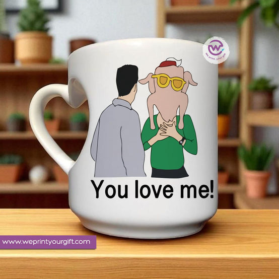 Heart handle ceramic mug- Friends