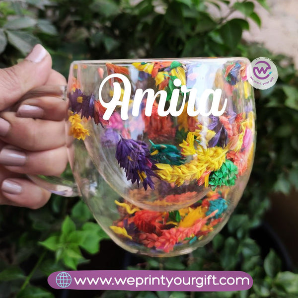 Floral Double Wall Mug-Names