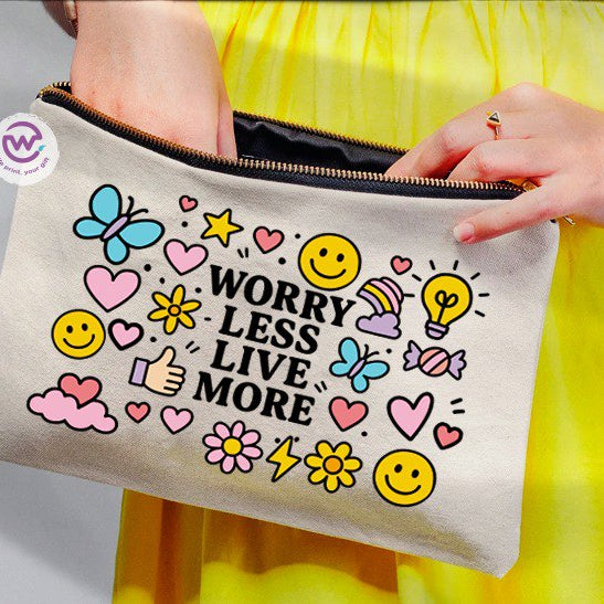 Fabric makeup case - English quotes