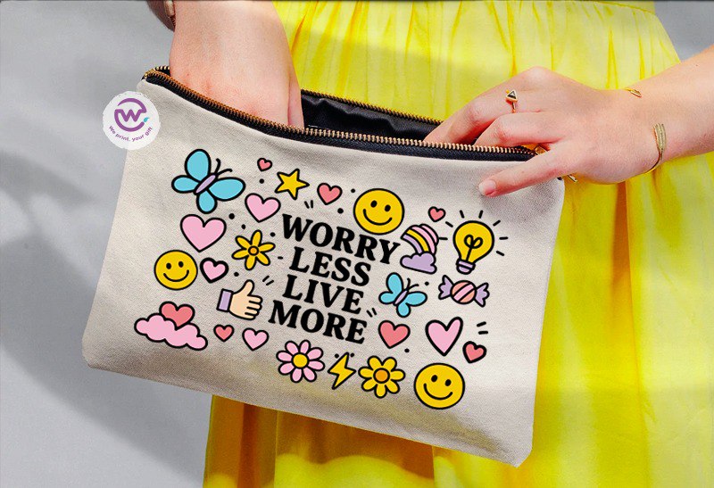 Fabric makeup case - English quotes