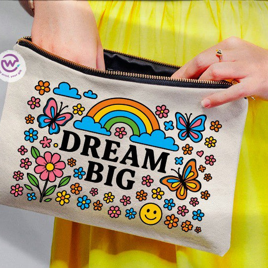 Fabric makeup case - English quotes