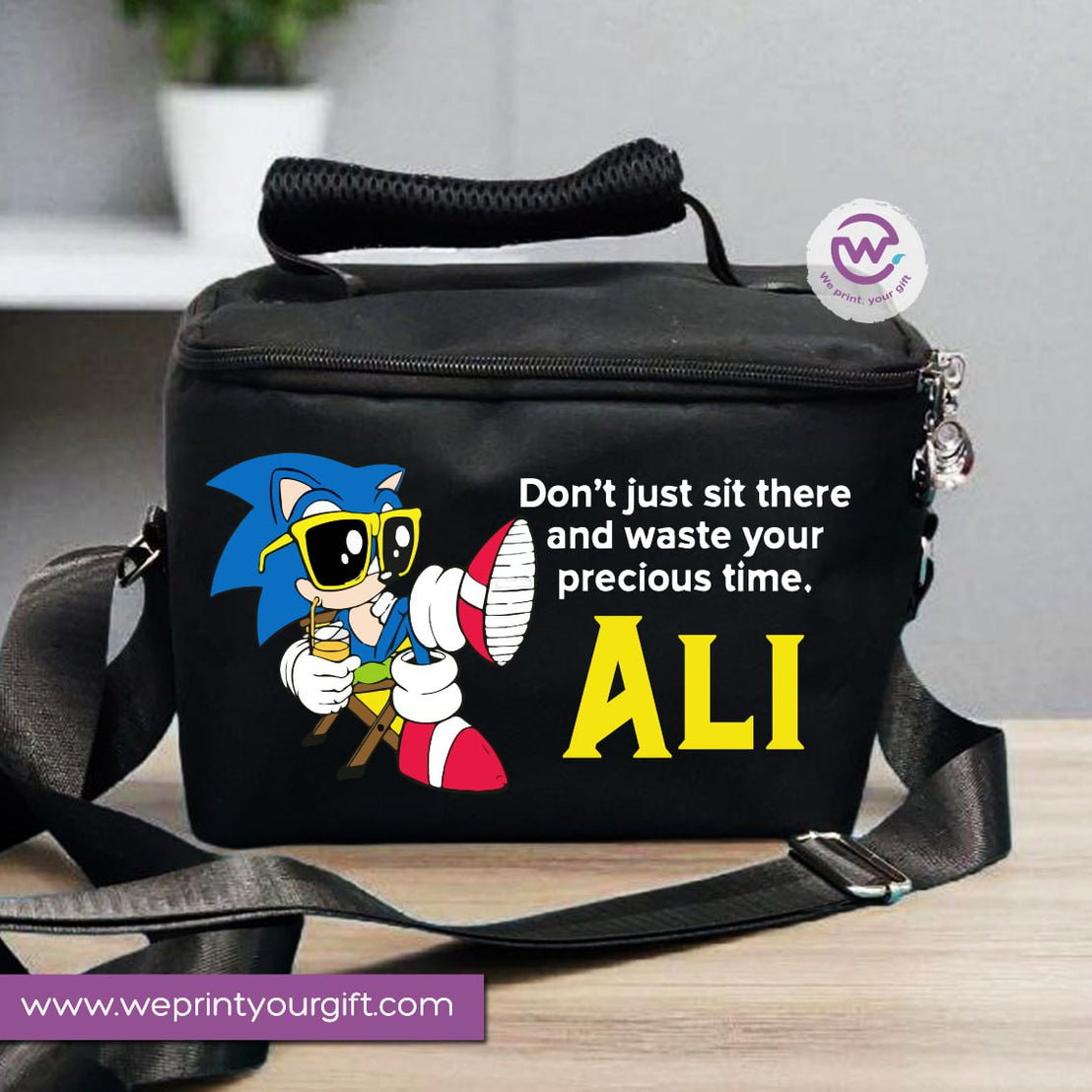 Lunch bag with names- Sonic