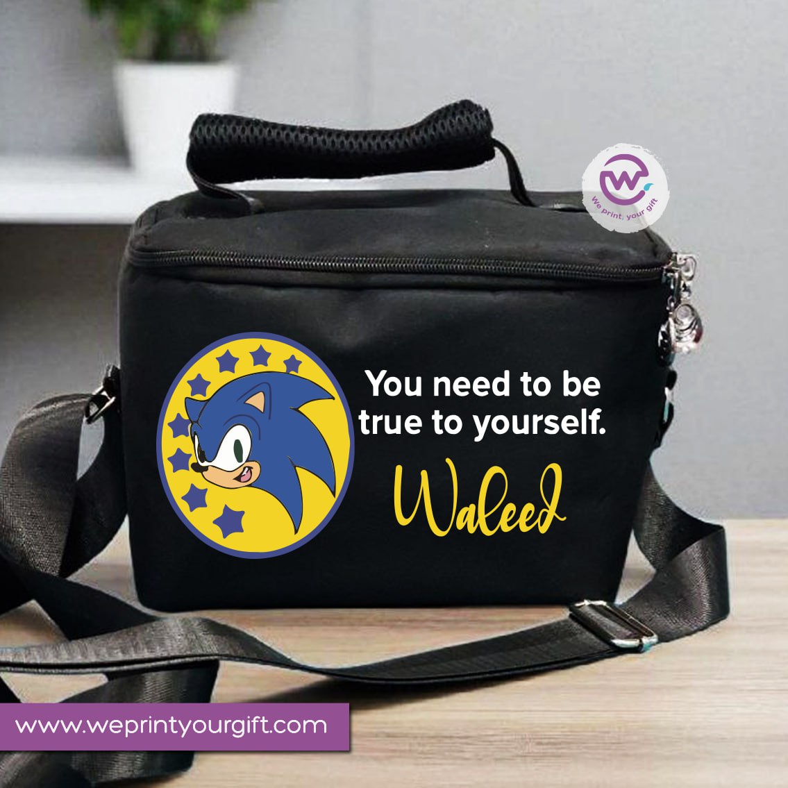 Lunch bag with names- Sonic