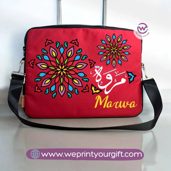 Fabric Laptop Sleeve- names mandala