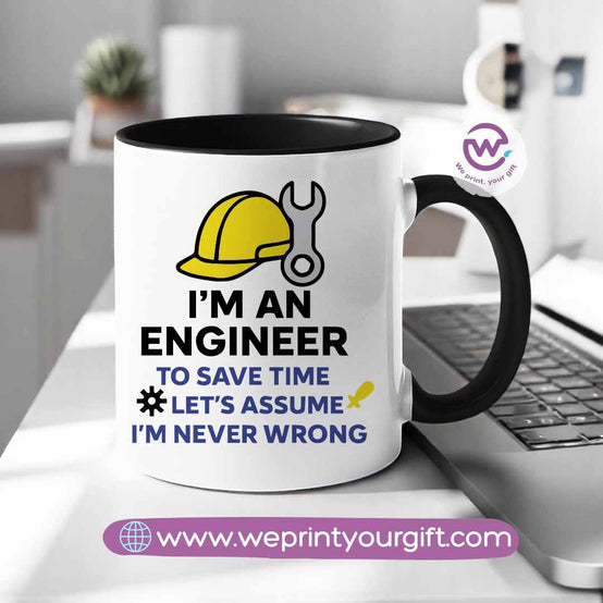 Custom mug- Colored inside mug- Engineer