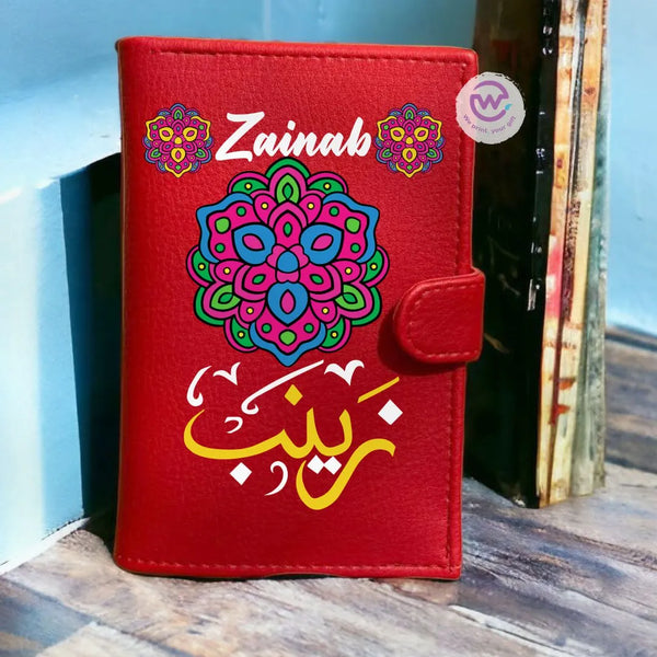 Leather wallet for women- Mandala