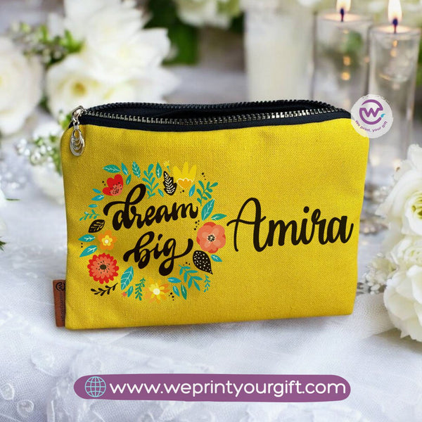 Fabric Makeup Bag-Motivation- Names