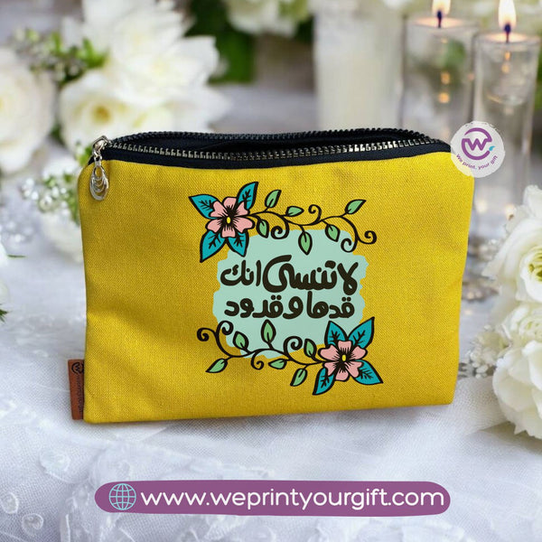 Fabric Makeup Bag- Motivational quotes