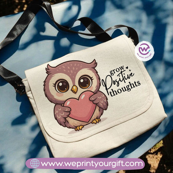 custom cross bag- Owl- Motivation