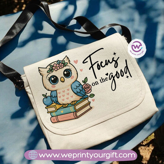 custom cross bag- Owl- Motivation