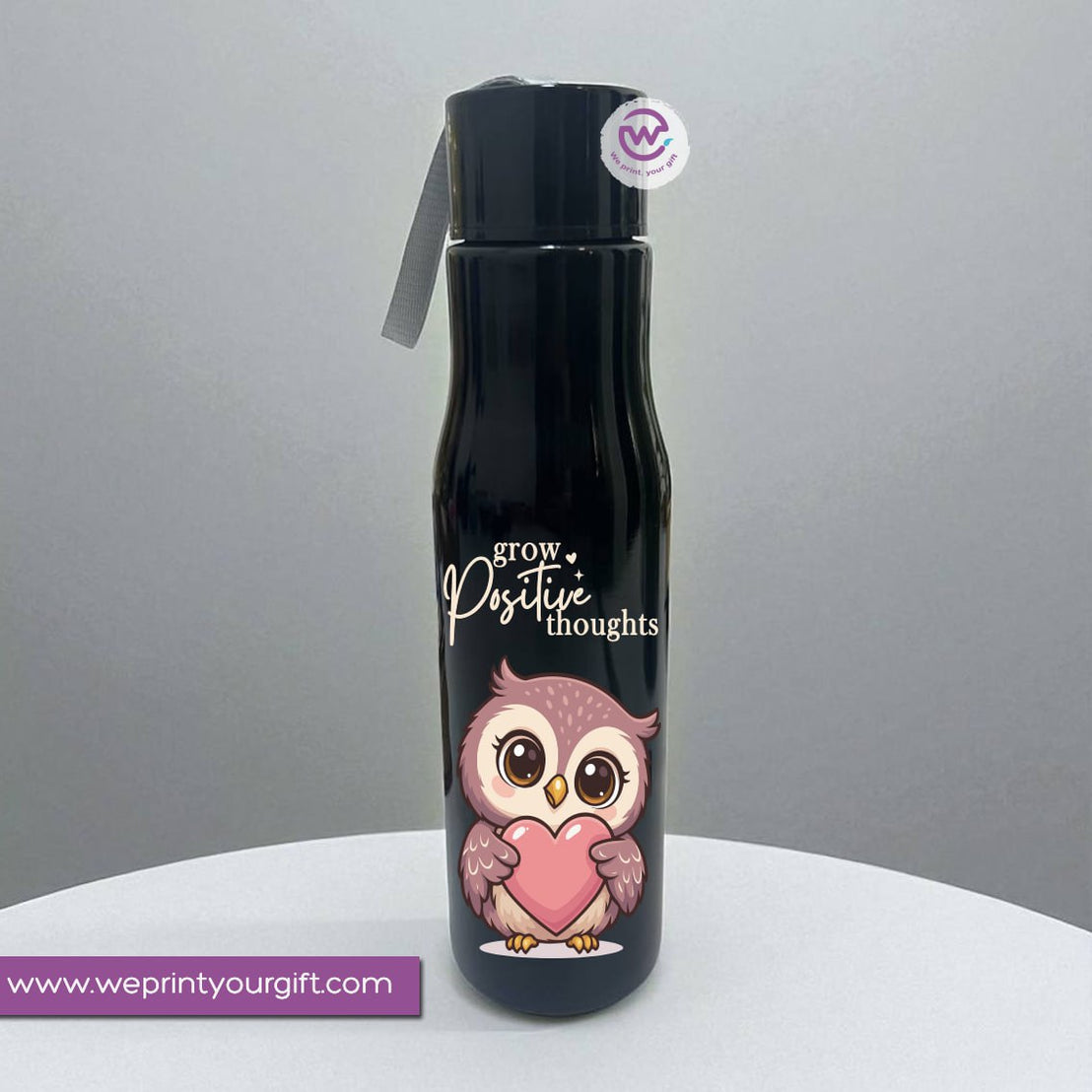 Plastic Bottle with Holder- Owl
