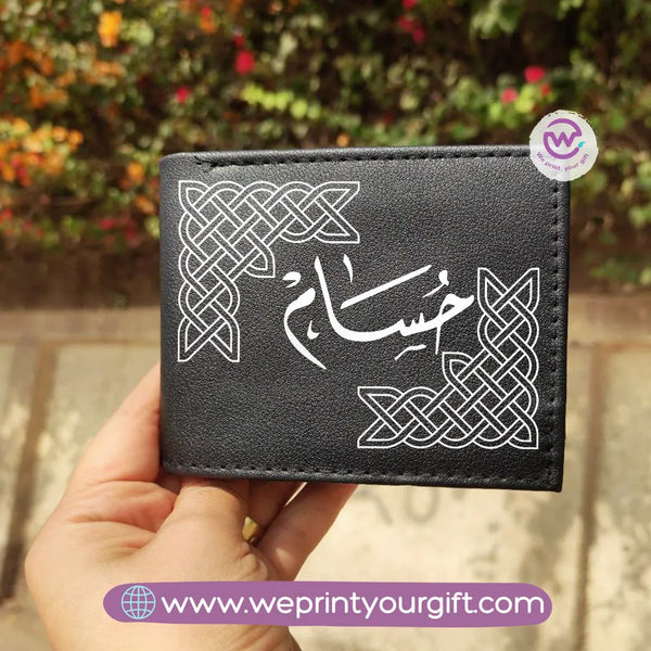 Men Leather Wallet-Arabic Names