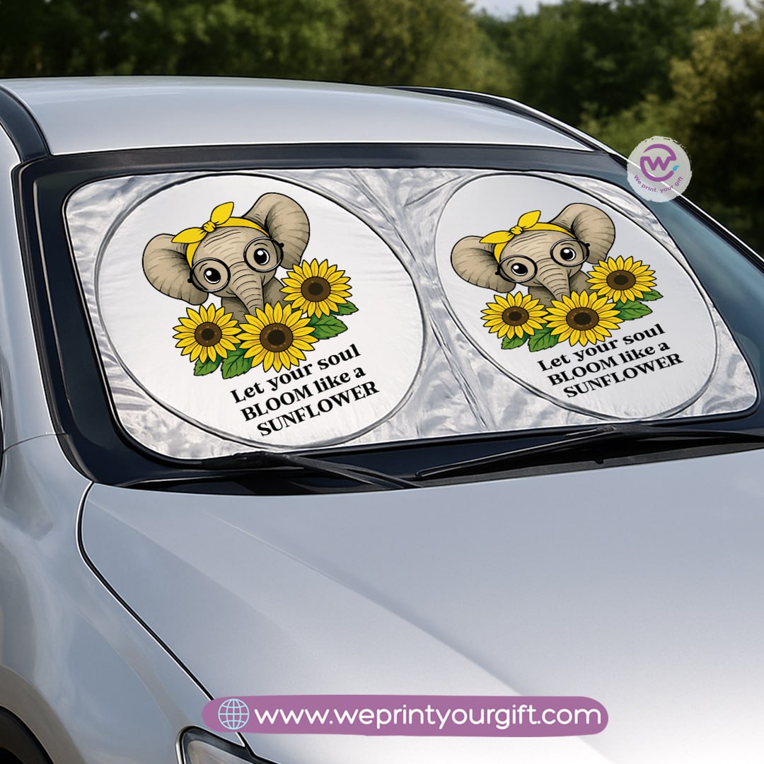 Front Car Sunshade- Sun flower