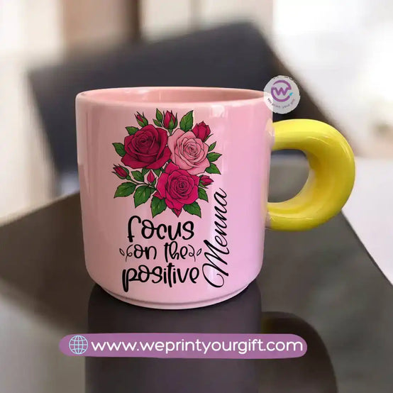 Round handle mug - Motivational designs