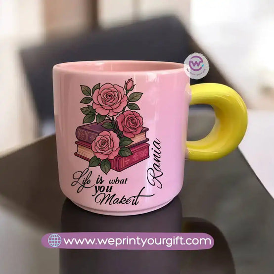 Round handle mug - Motivational designs