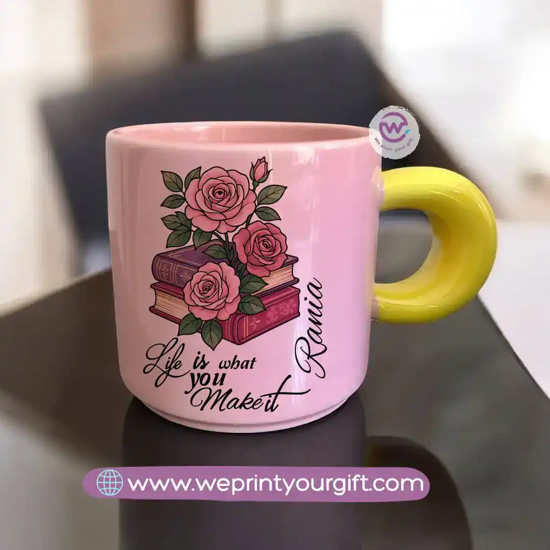 Round handle mug - Motivational designs