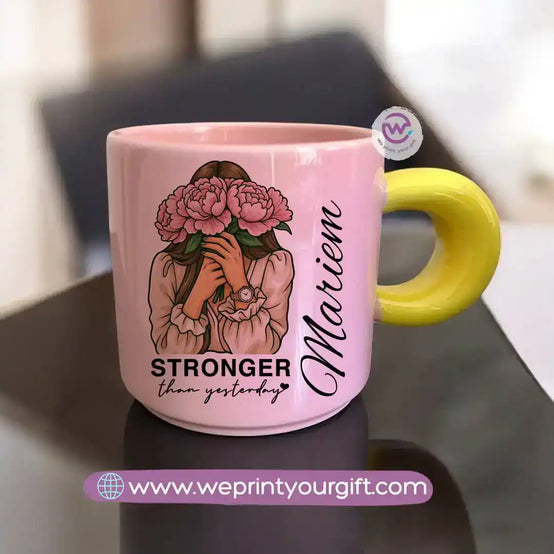 Round handle mug - Motivational designs