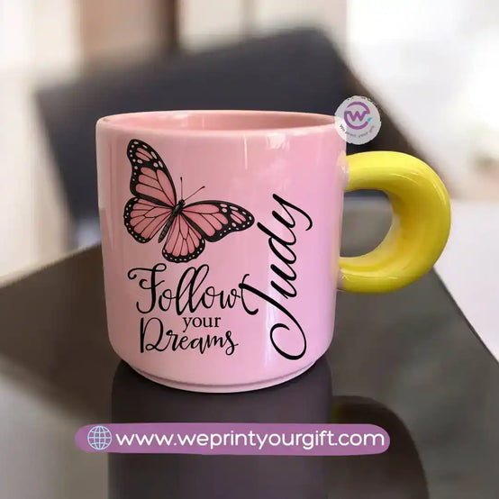 Round handle mug - Motivational designs