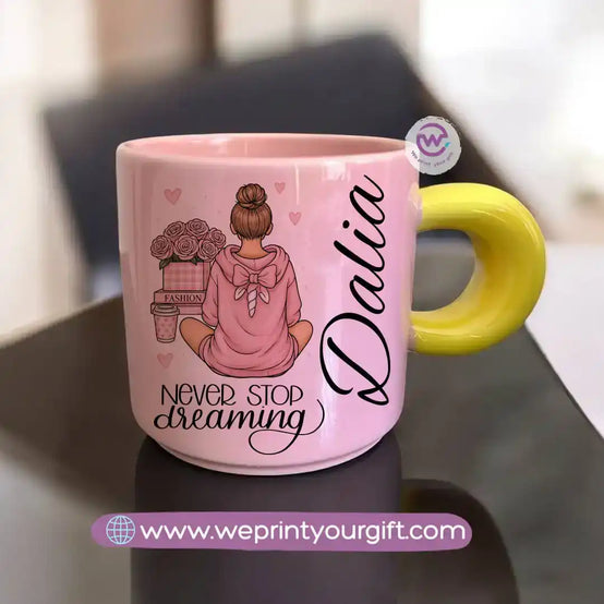 Round handle mug - Motivational designs