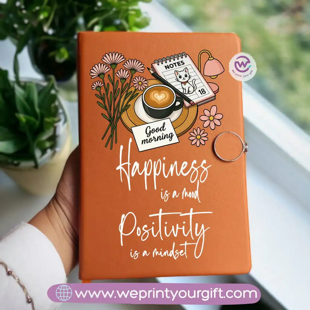 دفتر ملاحظات مخصص - دفتر ملاحظات جلدي - زهري