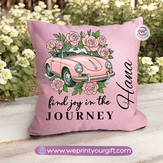 Square pillow- Motivation- Floral