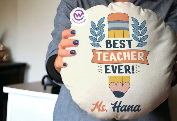 Round Pillow- Teachers Designs