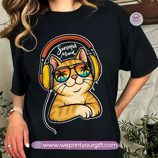Printed T-shirt-Summer-Cats