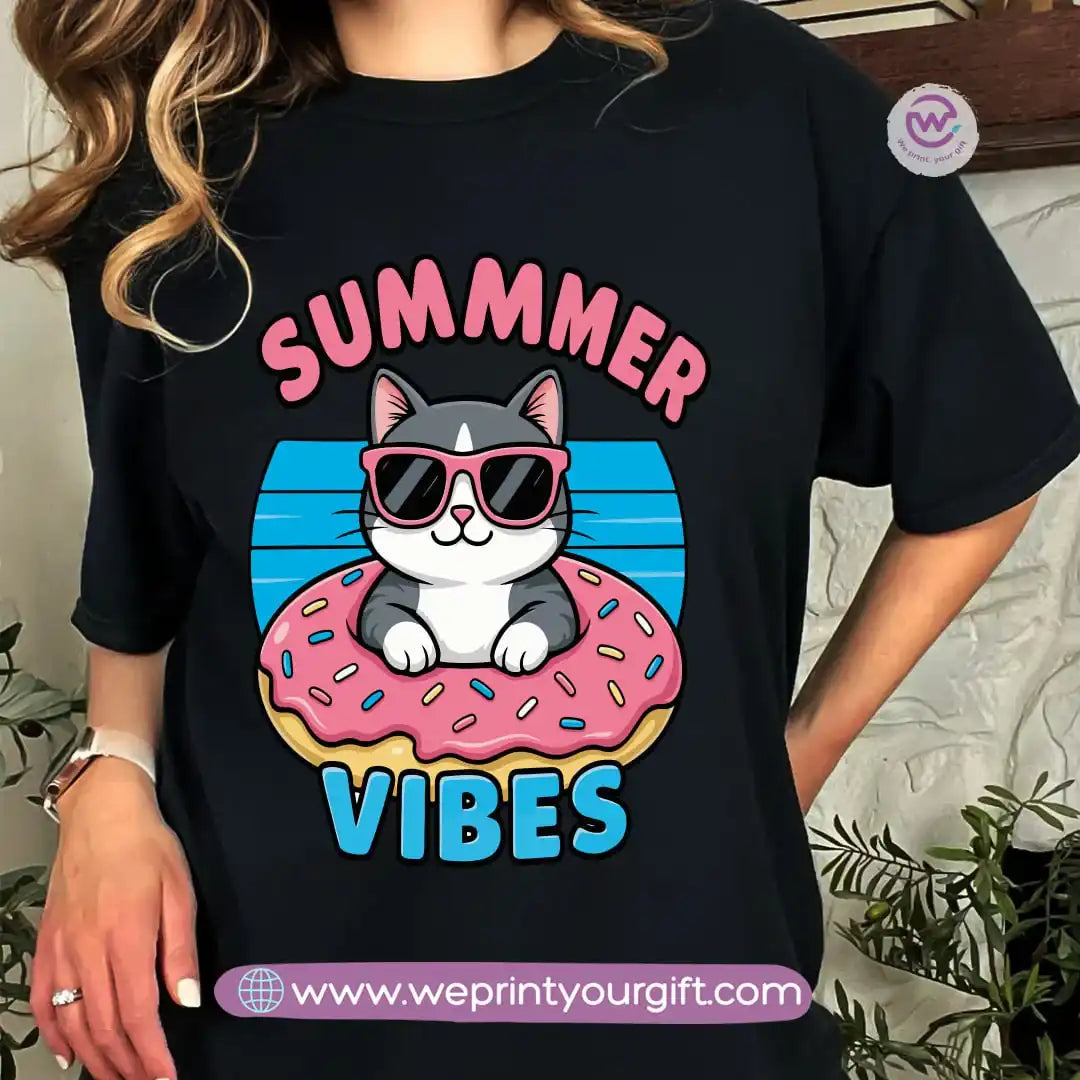 Printed T-shirt-Summer-Cats