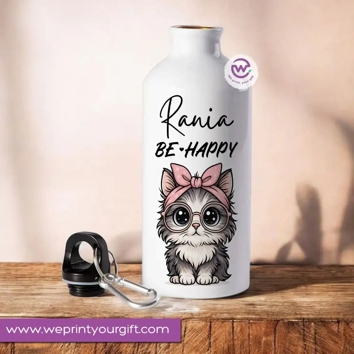 Custom Water Bottle - Cat