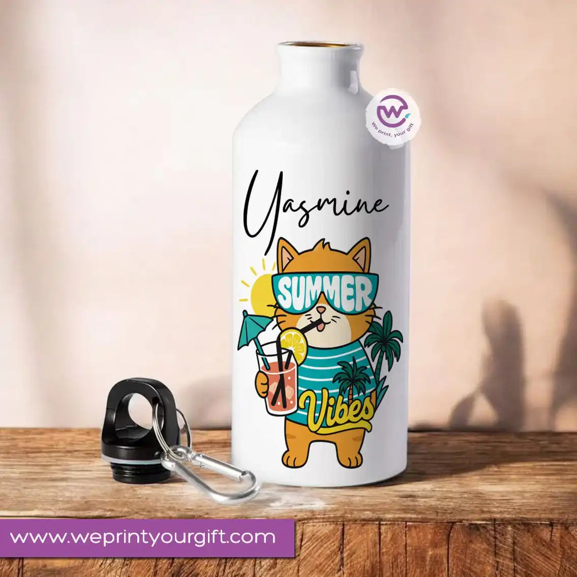 Custom Water Bottle - Cat