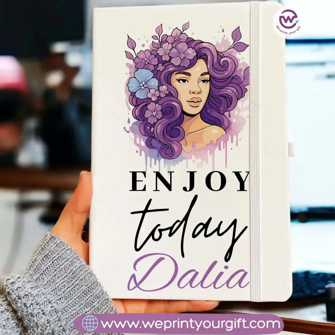 دفتر ملاحظات شخصي - دفتر ملاحظات مطاطي - أسماء