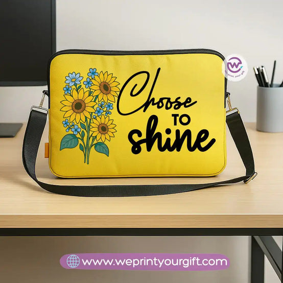 Fabric laptop sleeve- Sunflower