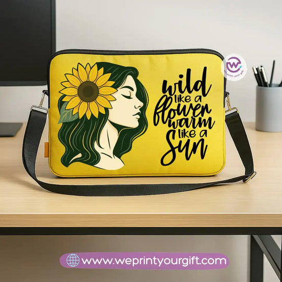 Fabric laptop sleeve- Sunflower