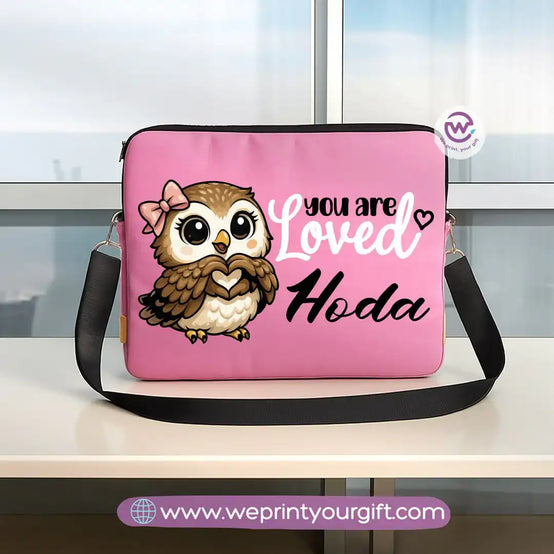 Fabric laptop sleeve-Owl- Names
