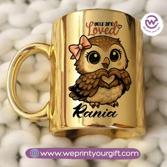 Mirror ceramic mug- Owl