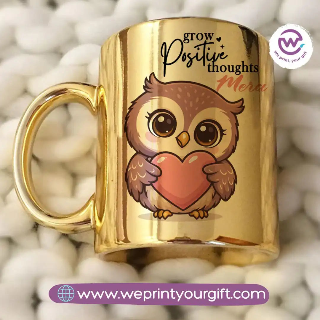 Mirror ceramic mug- Owl
