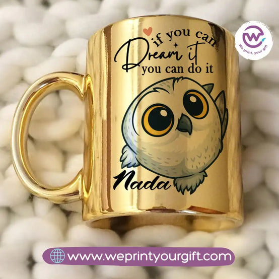 Mirror ceramic mug- Owl