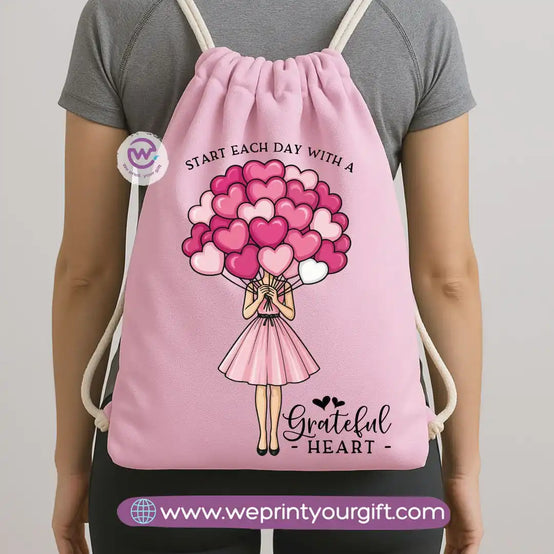 حقيبة برباط - تحفيزية وزهرية