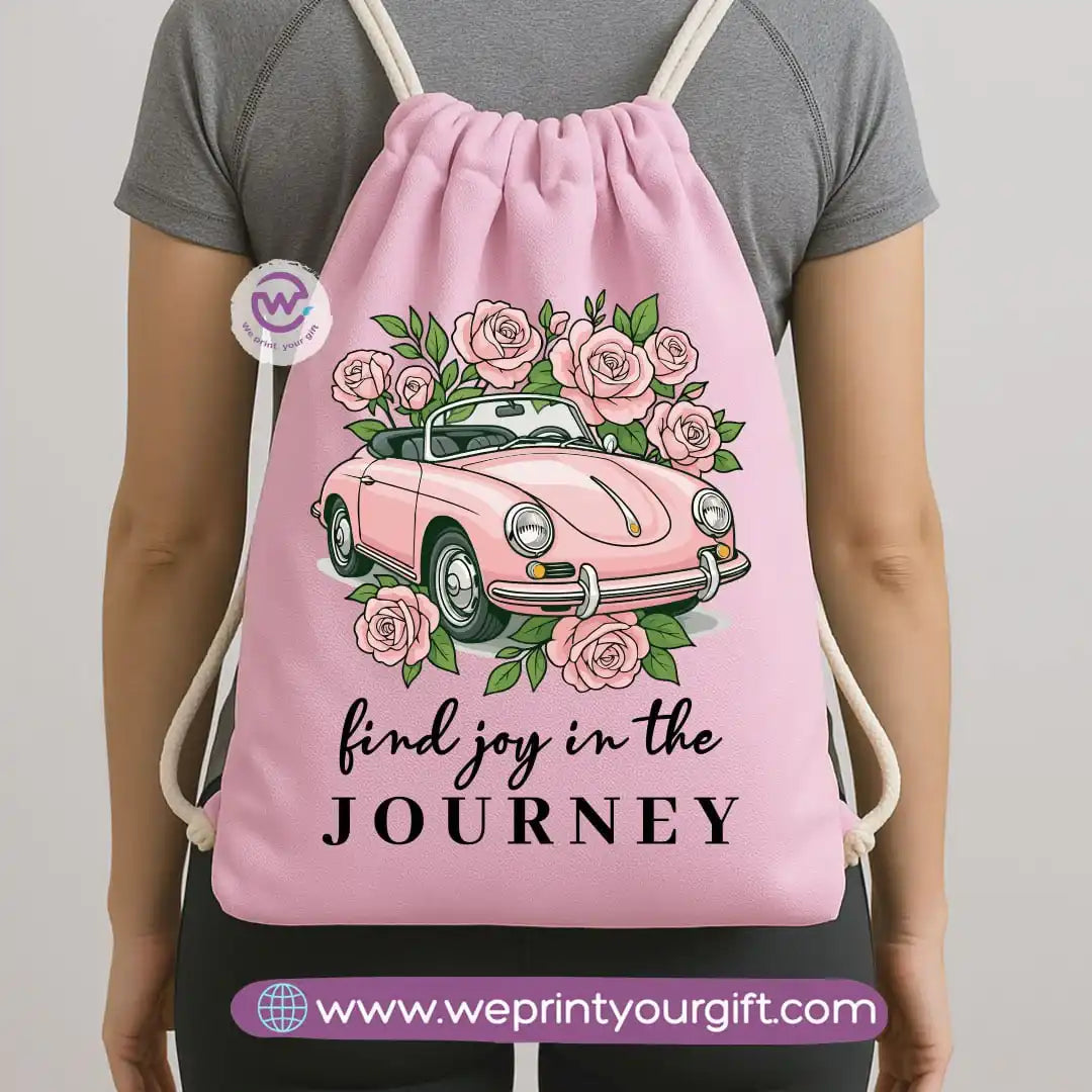 حقيبة برباط - تحفيزية وزهرية