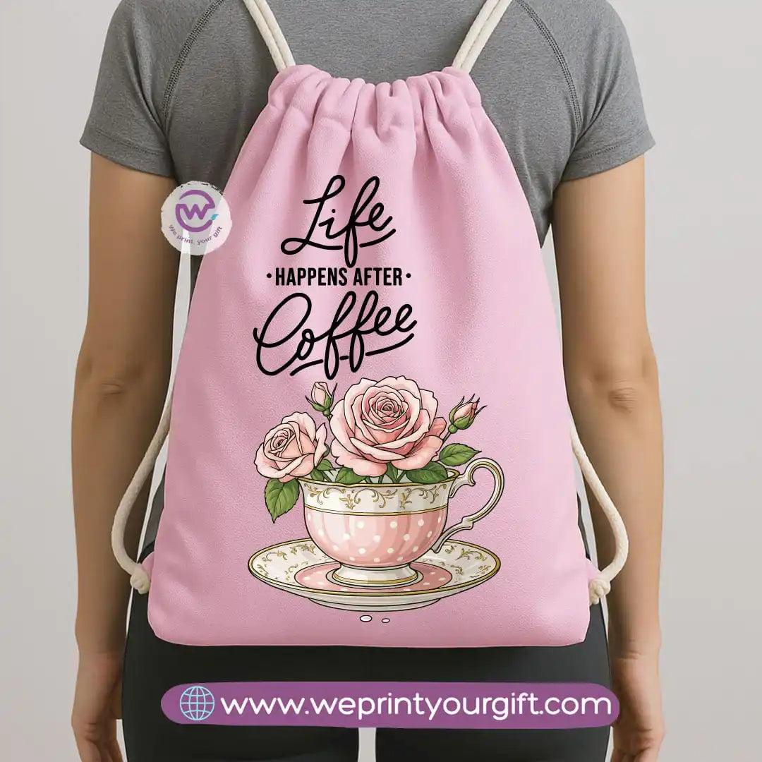 حقيبة برباط - تحفيزية وزهرية