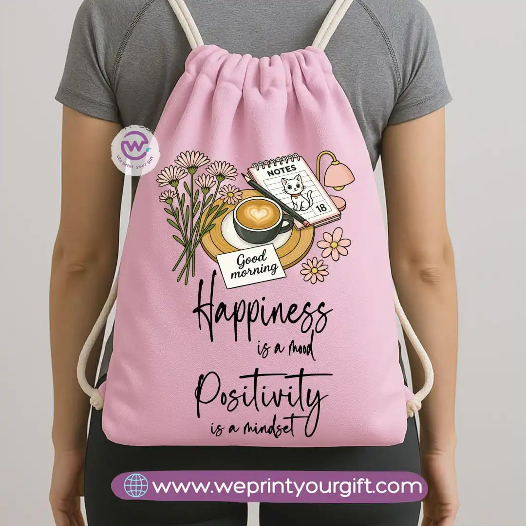 حقيبة برباط - تحفيزية وزهرية