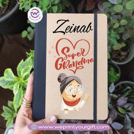دفتر مخصص - دفتر بحزام مطاطي - تصاميم للأم