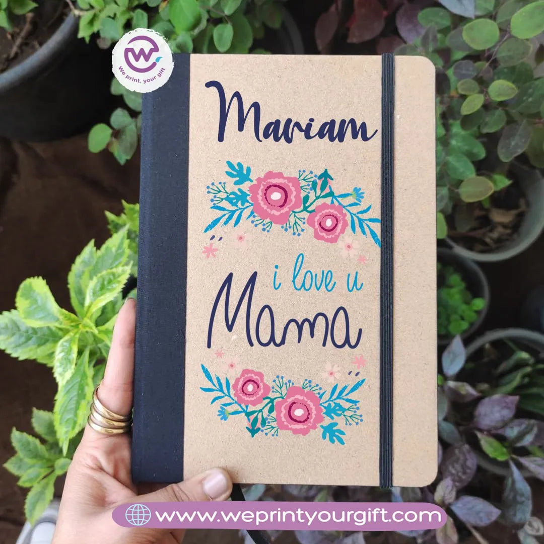 دفتر مخصص - دفتر بحزام مطاطي - تصاميم للأم