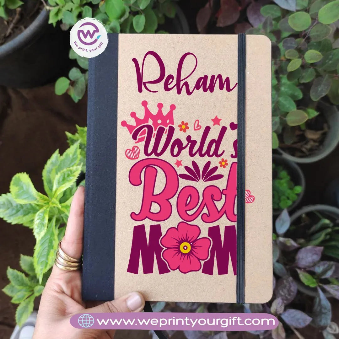 دفتر مخصص - دفتر بحزام مطاطي - تصاميم للأم
