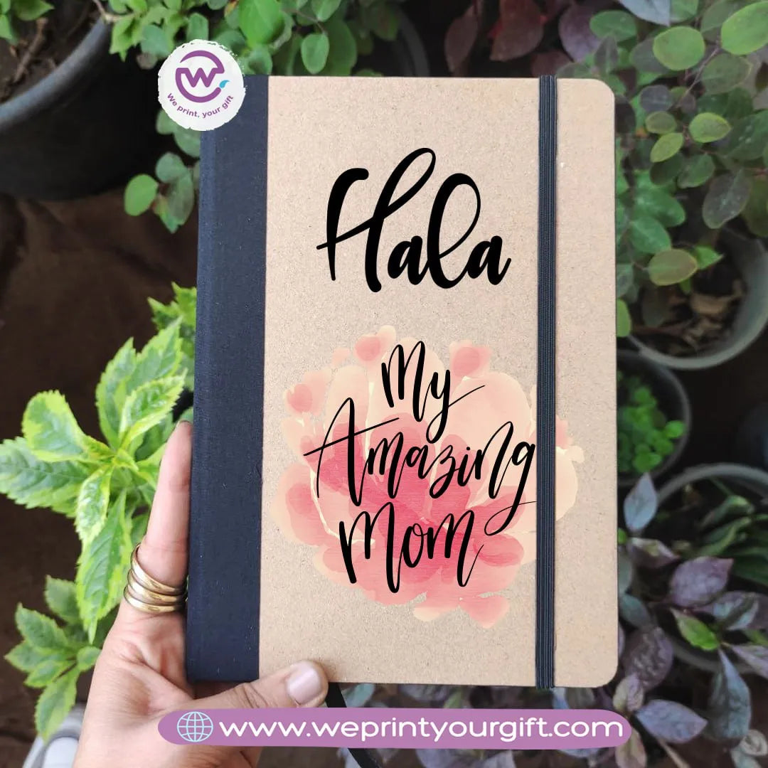 دفتر مخصص - دفتر بحزام مطاطي - تصاميم للأم