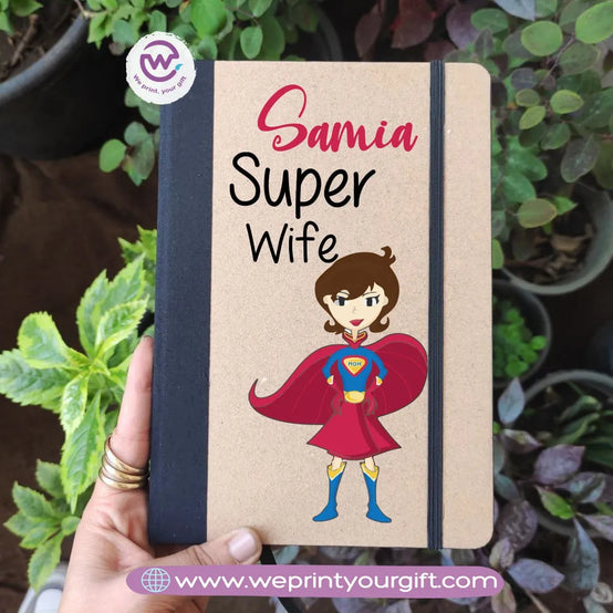دفتر مخصص - دفتر بحزام مطاطي - تصاميم للأم