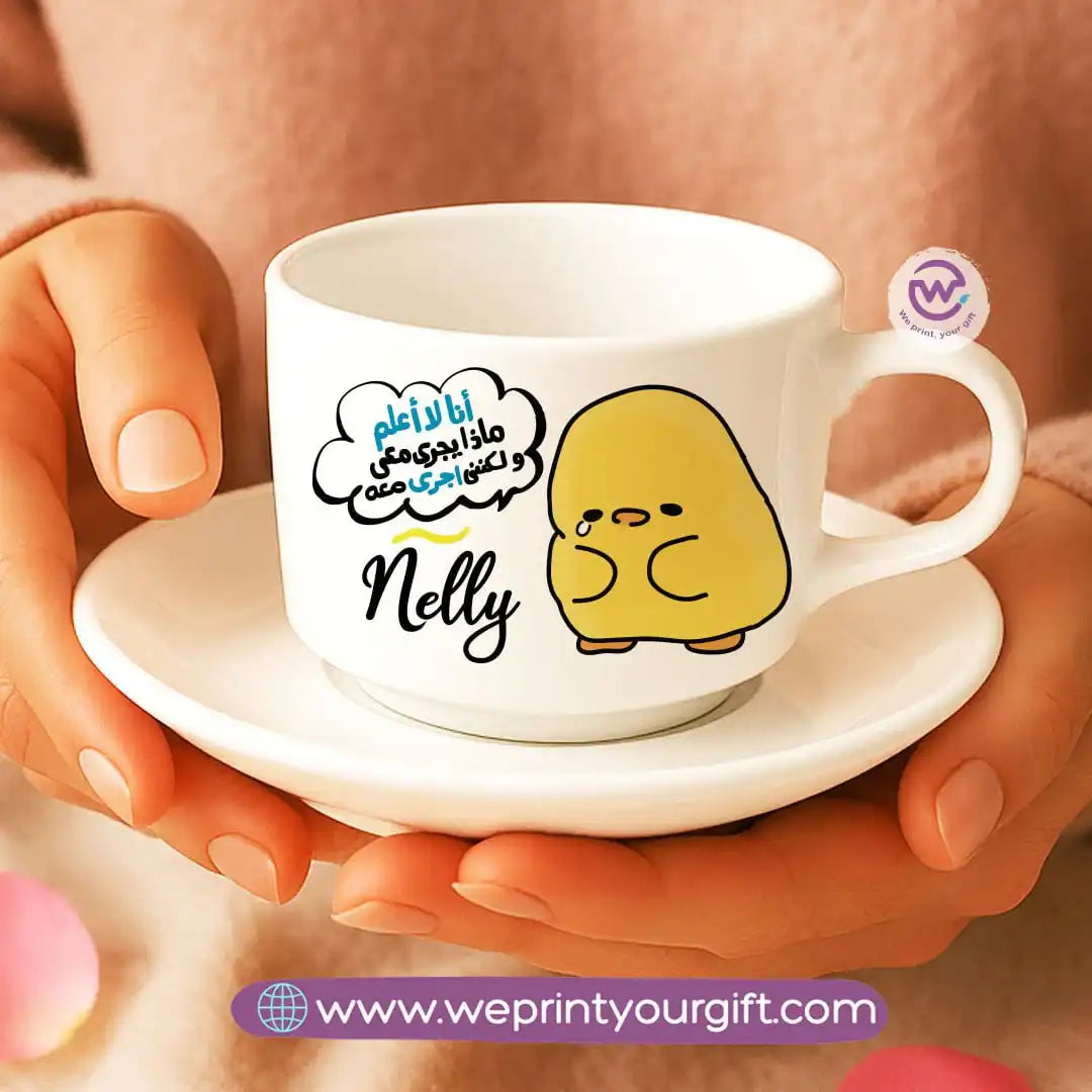 Custom Coffee Cup- Chick comic